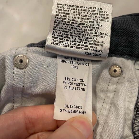 Citizens of Humanity Core 5 Pocket Distressed Cotton Poly Denim Jeans Grey Sz 33 - Picture 11 of 14